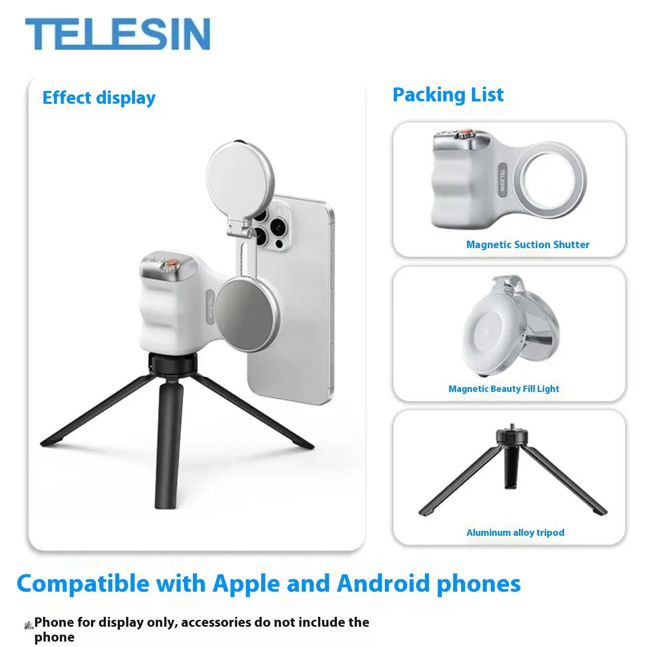 Snap Grip™ Magnetic Camera Handle with BT Shutter