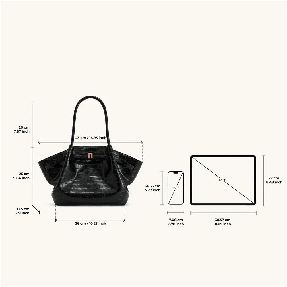 JWPEI Dumpling™ Suede Style Tote Handbag