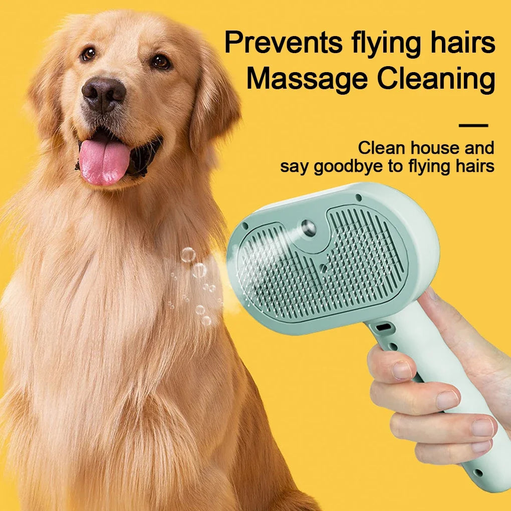 Paw Steam™ Spray Dog Grooming Brush