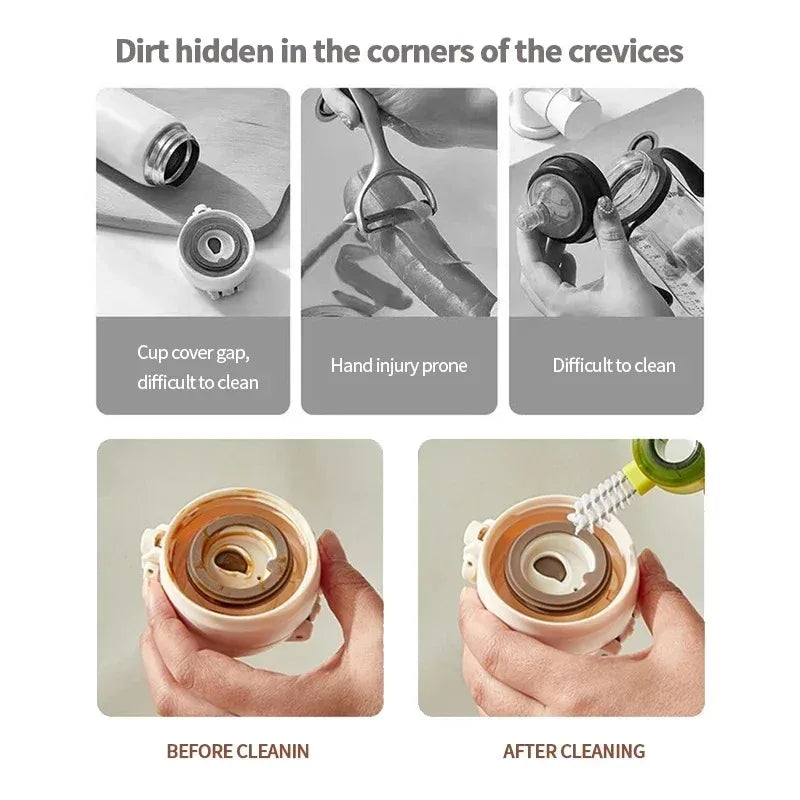 PureScrub™ Clean Water Bottle & Lid Cleaning Brush