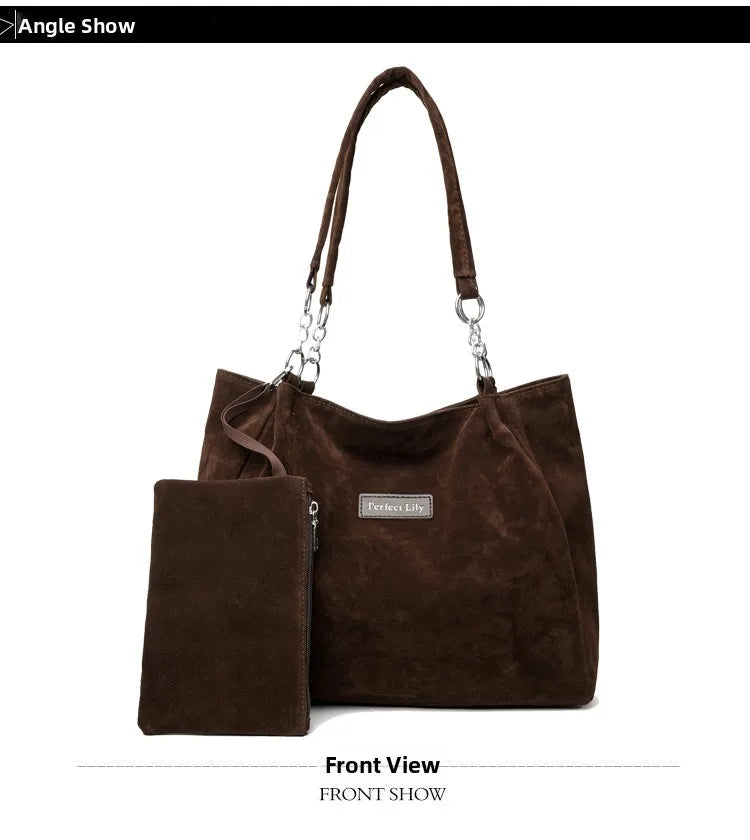 Caramel Suède™  Women’s Suede Leather Tote Bag