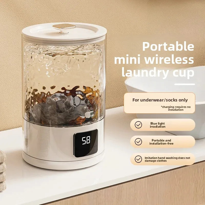 Mini WashPro™ Portable Wireless Charging Laundry Cup