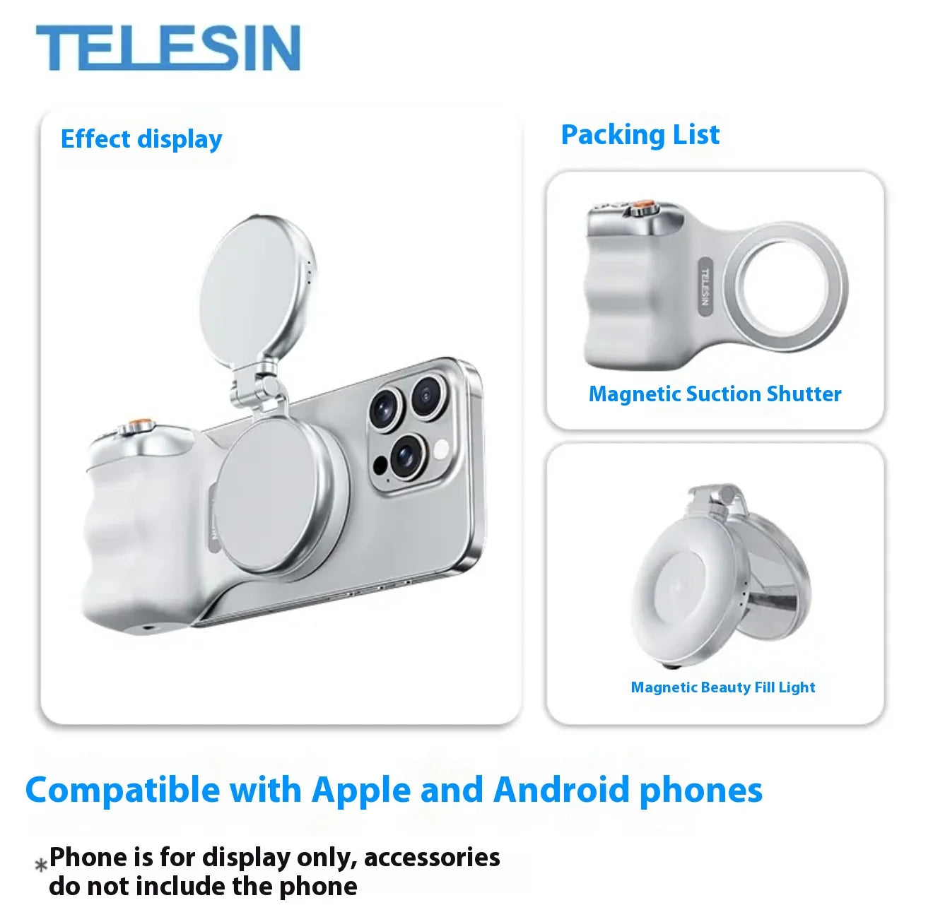 Snap Grip™ Magnetic Camera Handle with BT Shutter