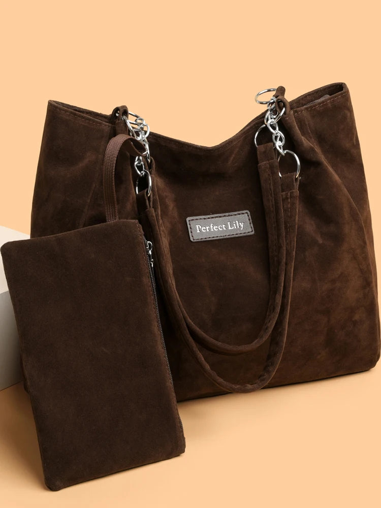 Caramel Suède™  Women’s Suede Leather Tote Bag