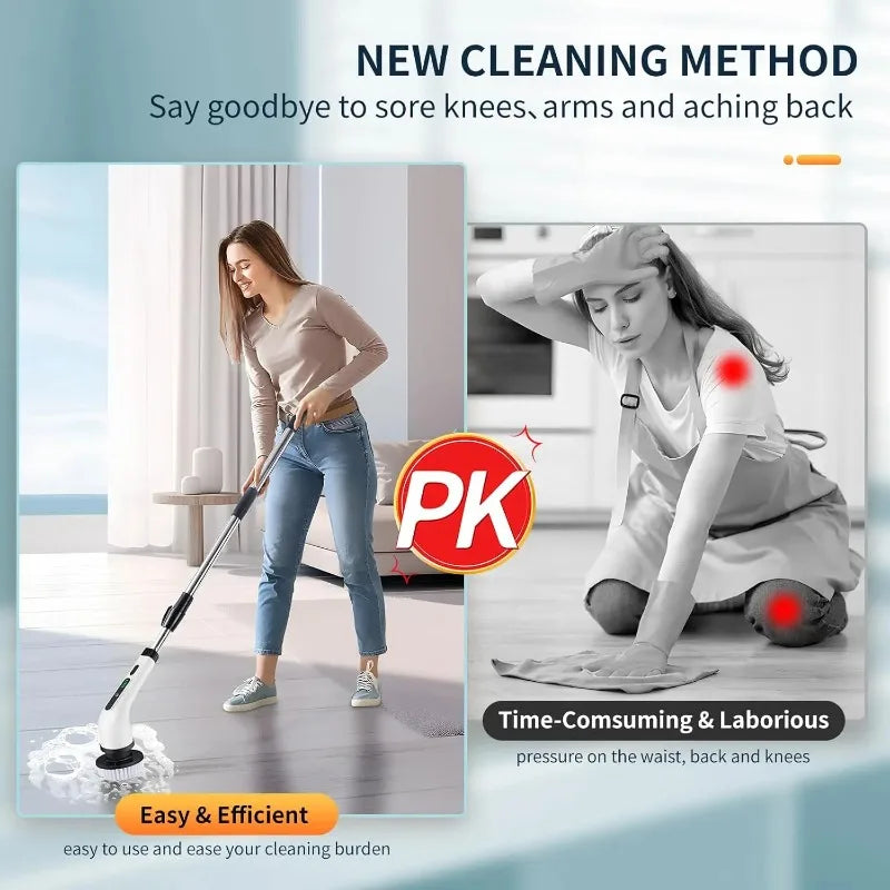 SpinClean™ Electric Rotating Floor Scrubber