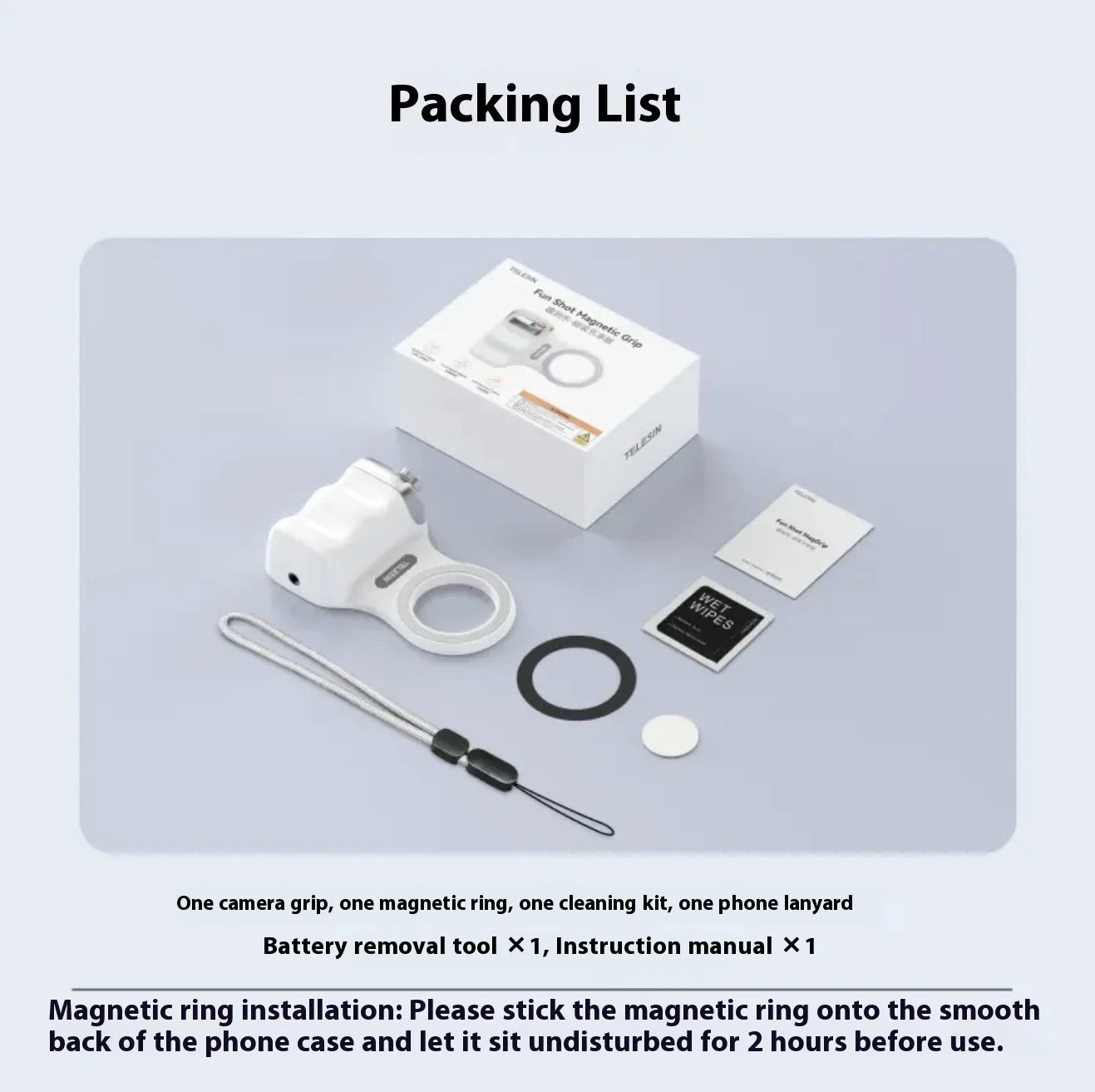 Snap Grip™ Magnetic Camera Handle with BT Shutter