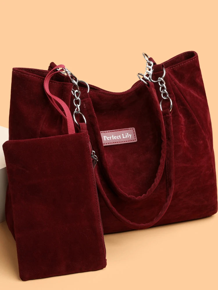 Caramel Suède™  Women’s Suede Leather Tote Bag