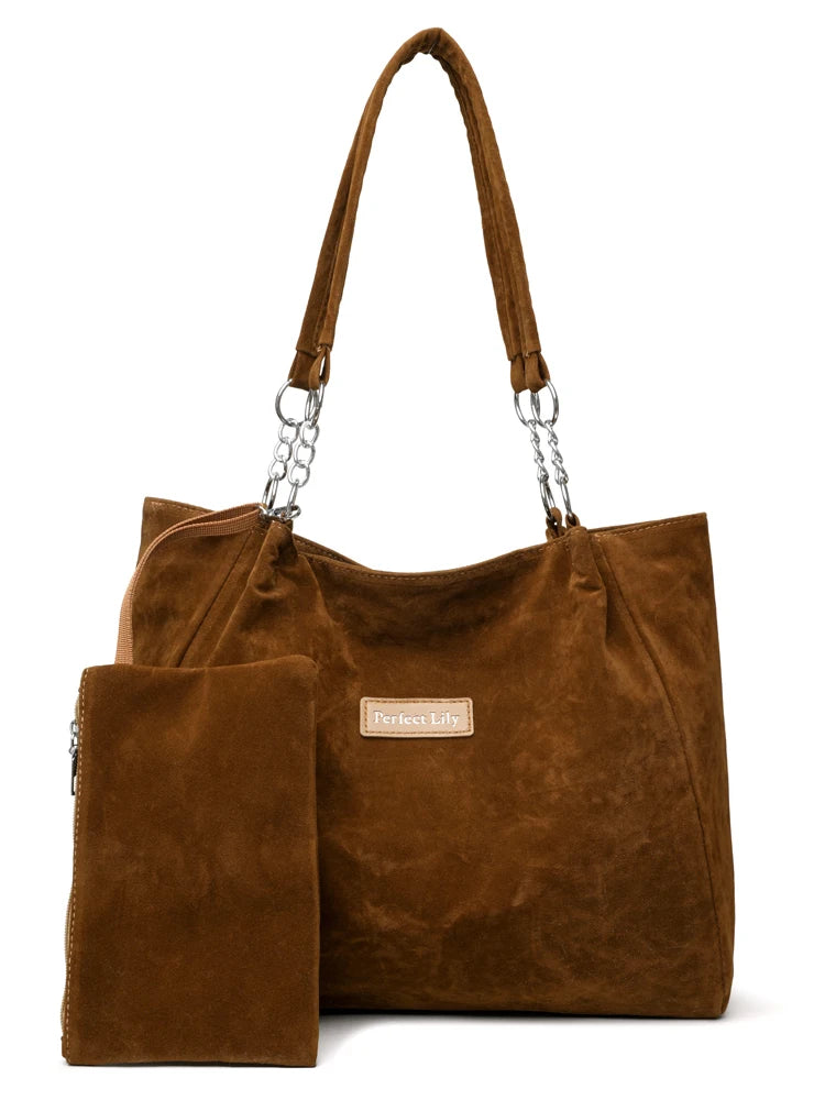 Caramel Suède™  Women’s Suede Leather Tote Bag