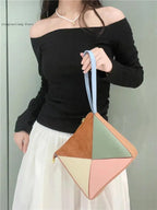 Foldéa Luxe™ Triangle Leather Wrist Crossbody Bag