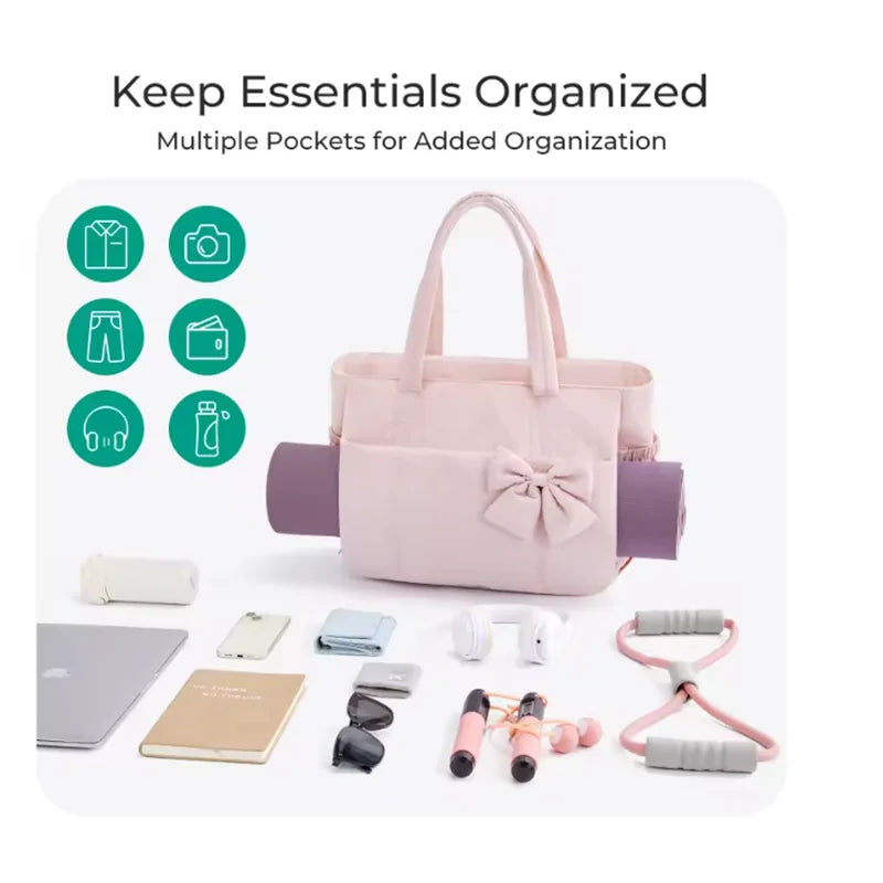 Bow Puff™  Quilted Cotton Shoulder Tote Bag